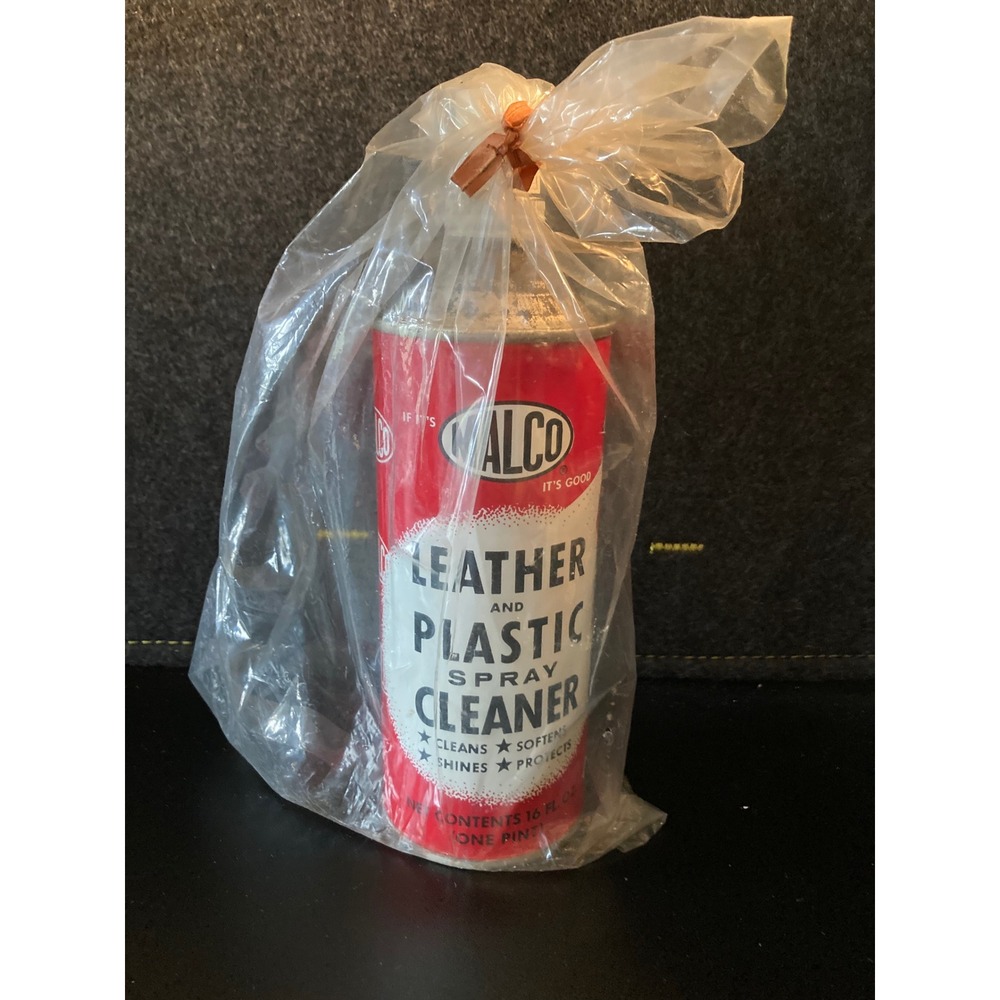Vintage Malco Leather and Plastic Spray Cleaner 16oz Aerosol Can Barberton OH